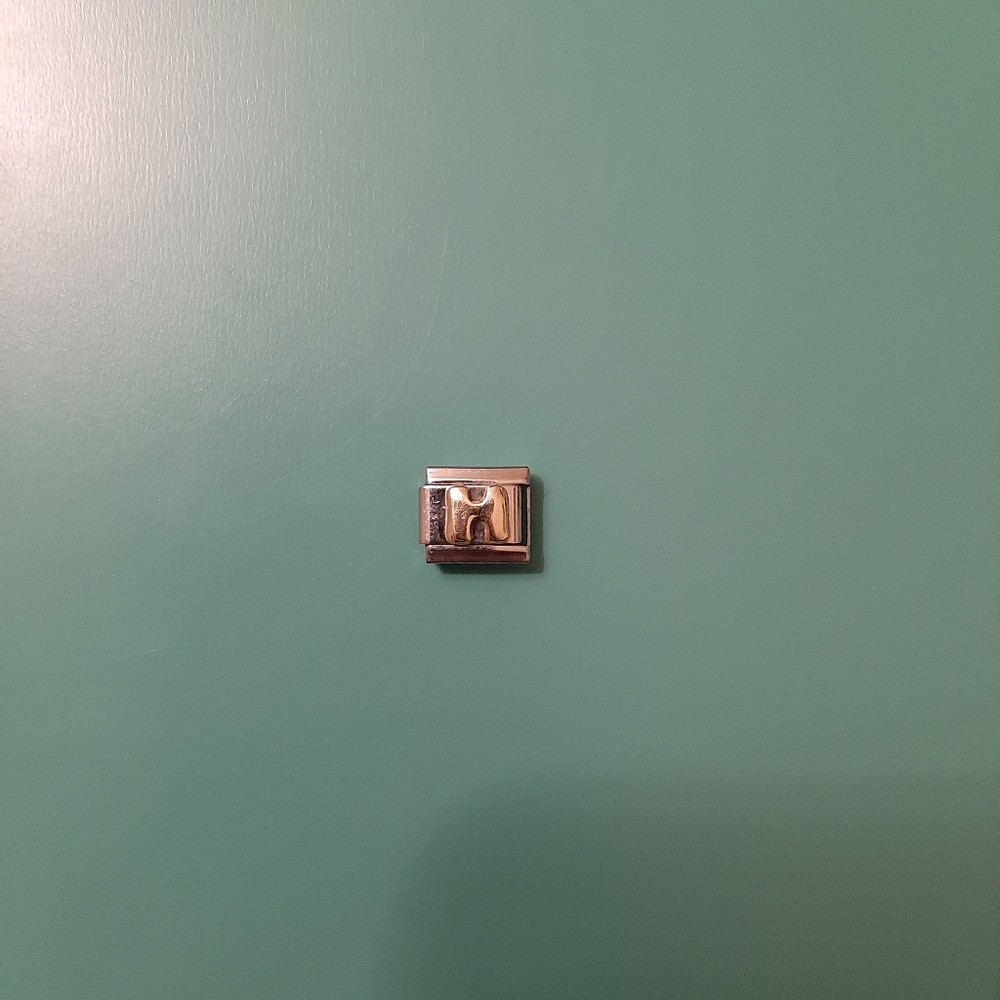 Italian Charm Gold Letter H